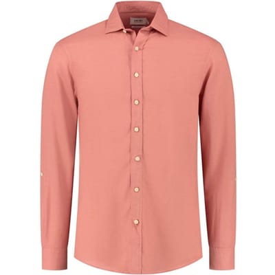 Shiwi Lucas Linen Shirt Brick Dust Pink Size: L | Casual Shirts Outlet | Heren | Roze