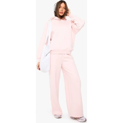 boohoo Dames Pintuck Detail Straight Leg Jogger | Lichtroze | Maat: Small