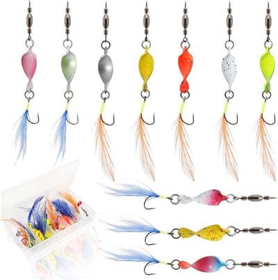 Set van 10 Kunstmatige Lepels voor Forel, Spinners en Twisters - Ideaal voor Forel, Baars en Snoek Visserij