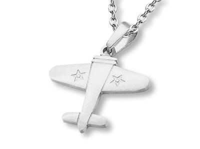Amanto Ketting Dinh - 316L Staal - Vliegtuig - 25x24mm - 50cm