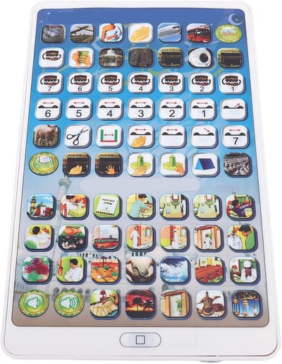 Educatieve Tablet - Kind Leertablet - Taal Leren - Meertalig Interactief - 19 x 12 cm - Wit