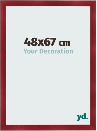Your Decoration - Fotolijst 48x67 cm - MDF - Wijnrood Geveegd - Pisa