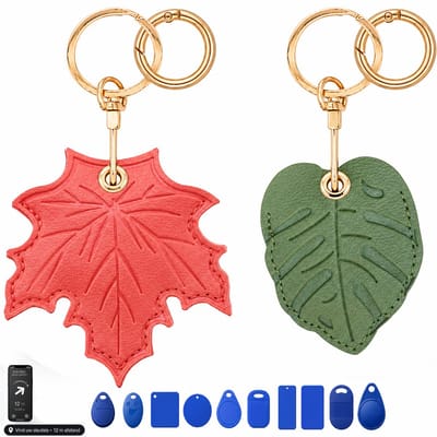2-Delig AirTag Sleutelhanger - Apple Air Tag 2 Keychain & Houder - Ronde Karabijnhaak Sleutelhouder - Sleuteletui - Auto Sleutel Hanger - Case Geschikt voor Android, Samsung Tracker - Kat, Hond, Kind, Koffer, Fiets GPS Smarttag 2 Hoesje