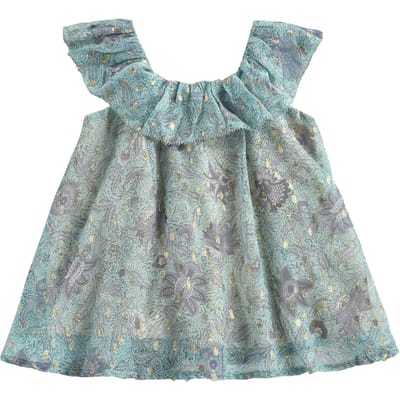 Louise Misha Dress Jonuta Almond Flowers Maat: 6M | Jurken Outlet | Unisex | Blauw
