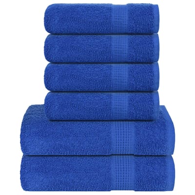vidaXL - 6-delige - Handdoekenset - FROGN - 360 - g/m² - blauw