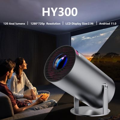 Mini beamer - Mini projector - Home Theater - Met bluetooth en WiFi 6 technologie - Android11 besturingssysteem - Antraciet