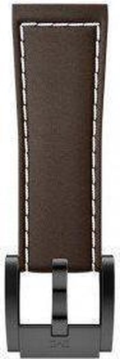 Marc Coblen horlogeband -  22mm - donker bruin leer -  zwartkleurige gesp