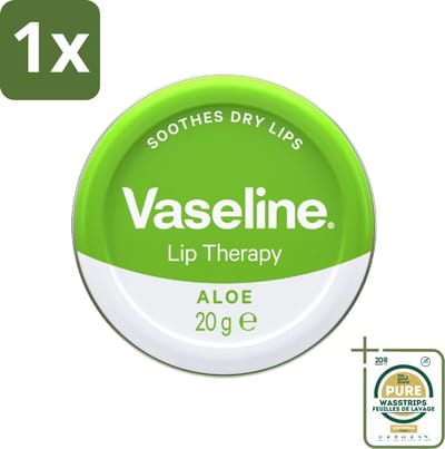 1 x Vaseline - Original Tin - Lip Therapy - Aloë Vera - 20 g- Lippenbalsem - Aloë Vera - Droge Lippen - Lippenverzorging - Vochtigheid