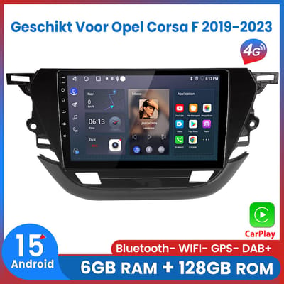 Awesafe Autoradio 6GB+128GB met Carplay en Android auto - Geschikt Voor Opel Corsa F 2019 t/m 2023 - Android 15.0 Systeem - Radio scherm met Navigatie GPS - 8 Kern V1PRO Versie - Draadloos Apple Carplay & Android - 2019 2020 2021 2022 2023