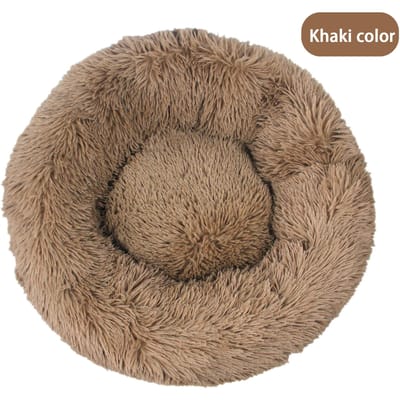 Lit pour animal de compagnie moelleux - Lit rond pour chat et chien - Lit pour animal de compagnie doux et duveteux - Compagnon de sommeil idéal pour les chatons et les chiots 40cm