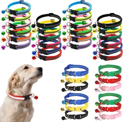 Halsbanden voor Honden en Katten - 40 Stuks Kleurige Verstelbare Halsbanden voor Huisdieren