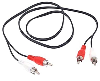 Rood-witte 1M RCA audiokabel - 2 Mannelijke Connectoren voor Stereo Geluid