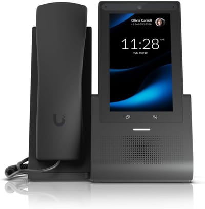 Professionele IP Telefoon Zwart met Touchscreen en Gigabit Ethernet