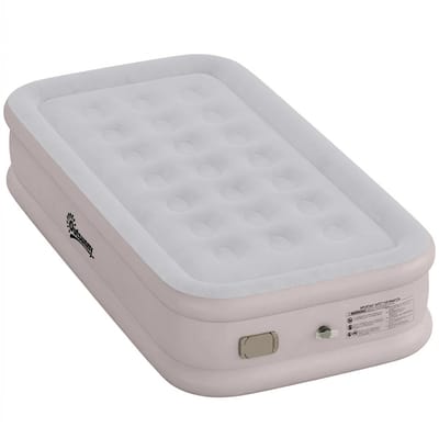 Innovastore Luchtbed - Luchtmatras - Airbed -Opblaasbaar bed - Hoogluchtbed - Ingebouwde oplaadbare pomp - Kaki - 190x97x39cm