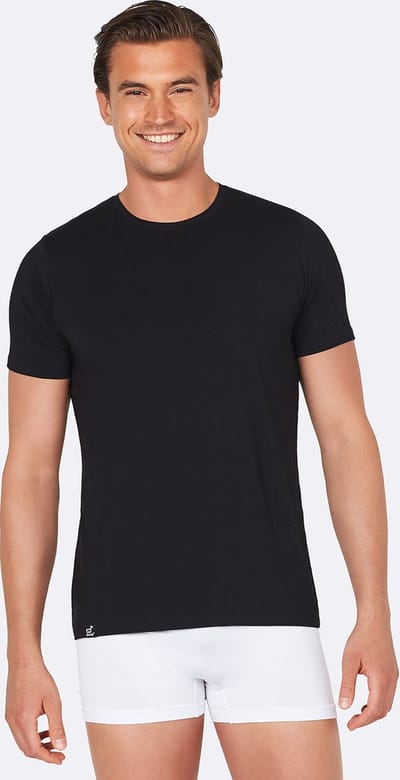 Boody - Bamboe Heren T-shirt ronde hals / Zwart - S