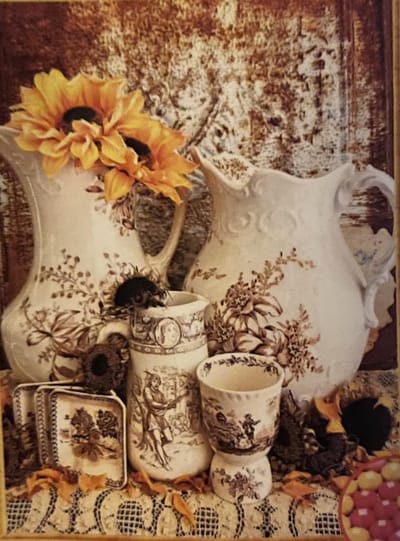 TOPMO - Agatha stoneware collection – 40X50CM- Diamond painting pakket - HQ Diamond Painting - VOLLEDIG dekkend - Diamant Schilderen - voor Volwassenen – ROND