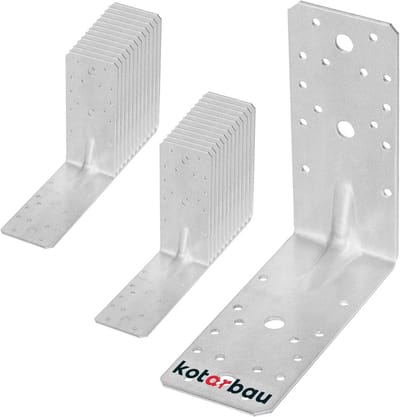 25 Stuks Zware Hoekverbinders Verzinkt Staal 150x150x65 mm voor Houtconstructies