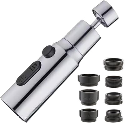 Dailygoods - Kraanstraalregelaar - Draaibare Beluchter - 360° Verlenging - Geschikt voor Keuken en Badkamer - Waterbesparing - Eenvoudige Installatie