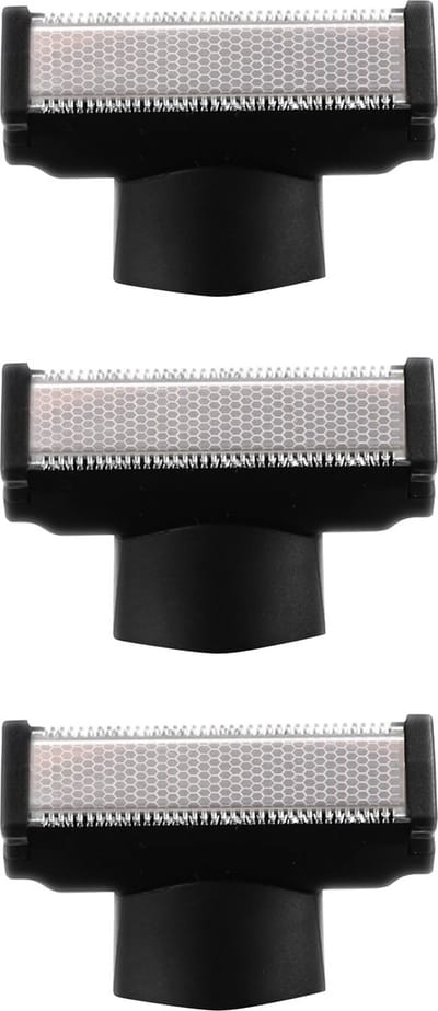 Melissa 16680055 - Set van 3 vervangende scheerkoppen voor Melissa 16680054 trimmer - Zwart