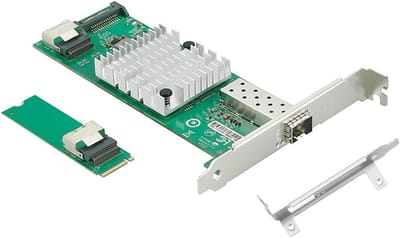 Netwerkadapterkaart - Glasvezel NIC - Snelle Dataoverdracht - 10 Gigabit SFP+ - PCIe 2.0 x4 - Groen