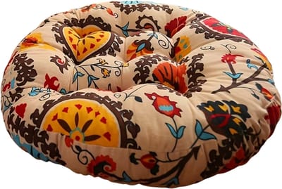 Ronde Vloerkussen Kussen Verdikt Tatami Yoga Meditatie Zitkussen Kantoor Slaapmat - Comfortabel Kussen voor Meditatie en Ontspanning - Zonnebloem