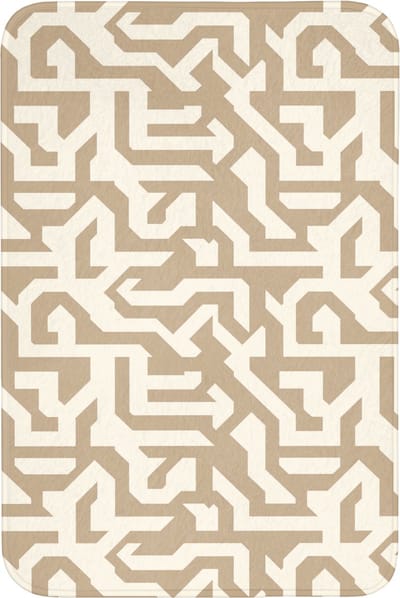 Badmat 60x90 cm - Antislip - Modern - Abstract - Beige - Badmatten voor badkamer - Badkamermat - Douchemat - Badkamer mat