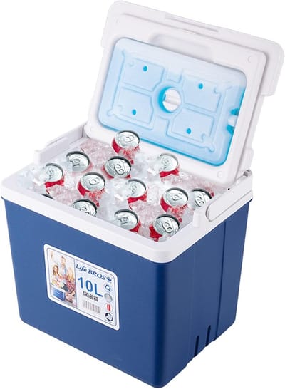 Draagbare Diepvries Cooler Premium IJskist 10L voor Kamperen, Vissen en Outdoor