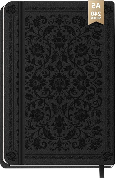 Stijlvol zwart dagboek met luxe uitstraling, perfect voor notities en persoonlijke aantekeningen