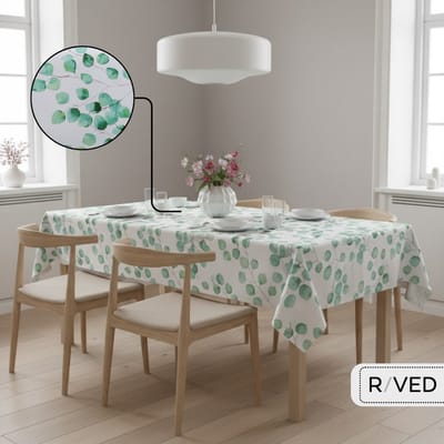 Raved Tafelzeil – 140 cm x 240 cm – Lente Bloemen – Wit – PVC – Afwasbaar