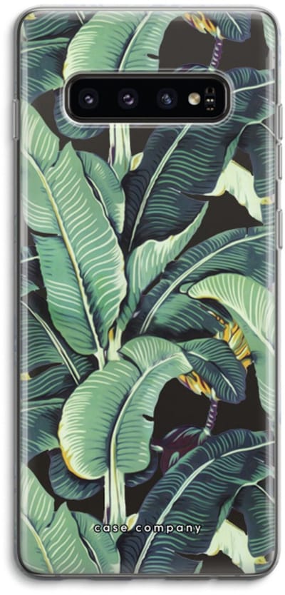 Case Company® - Hoesje geschikt voor Samsung Galaxy S10 4G hoesje - Bananenbladeren - Soft Cover Telefoonhoesje - Bescherming aan alle Kanten en Schermrand
