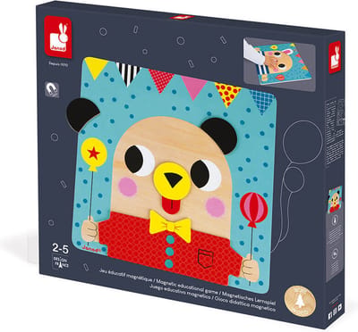 Janod - Spel - Vrolijke Gezichten magneetspel