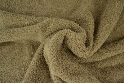 10 meter badstof - Taupe - 90% katoen - 10% polyester