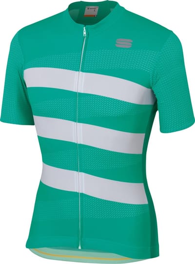 Sportful Fietsshirt korte mouwen Heren Groen Wit / SF Team 2.0 Ribbon Jersey-Bora Green/White - XXL
