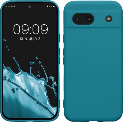 kwmobile telefoonhoesje geschikt voor Google Pixel 8a - Hoesje voor smartphone - Precisie camera uitsnede - In mat petrol