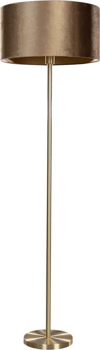 QAZQA simplo shade - Klassieke Vloerlamp | Staande Lamp met kap - 1 lichts - H 164 cm - Messing - Woonkamer | Slaapkamer | Keuken