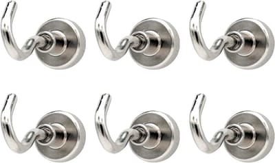 Krachtige Neodymium Magnetische Haakjes voor Keukenaccessoires en Huishoudorganisatie - Set van 6, 16mm, 5.5kg Draagvermogen