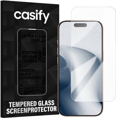Casify Gehard Glas Screenprotector voor de iPhone 16 Pro / 17