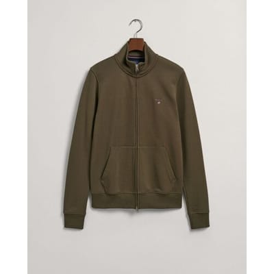 Gant Vest Original Full Zip Cardigan Racing Green / male