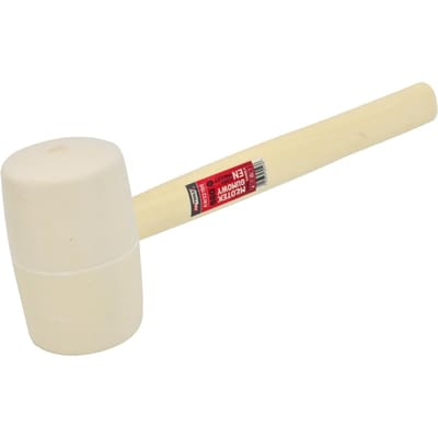 AWTOOLS AW32199 Serie - Rubberen Hamer - 900g - Witte Kop - Houten Steel
