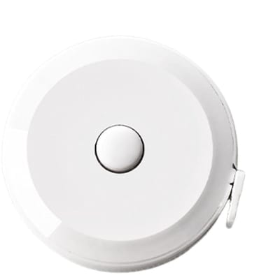 Zacht meetlint - Flexibele liniaal - Lichaamsmeting - Intrekbaar ontwerp - 2 meter - Wit