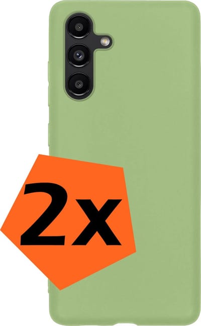 Hoes - 2 Stuks - Geschikt voor Samsung Galaxy A13 5G - Sterk & Shockproof - Case Siliconen - Back Cover - Telefoon Hoes - Groen