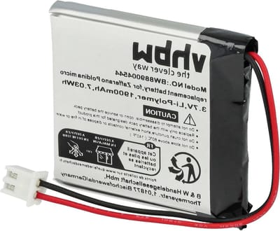 vhbw Accu compatibel met Zafferano POLDINA Micro, LD0490F3 tafellamp, bedlampje (1900 mAh, 3,7 V, Li-Polymeer)