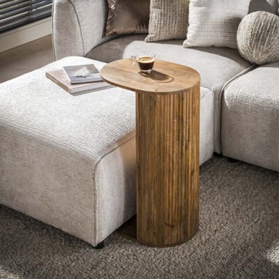 Hoyz Collection - Bijzettafel Wave - Beige - 45x35x70 cm