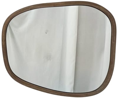 Vtw Living - Spiegel Asymmetrisch - Organische Wandspiegel - Hout - Naturel Bruin - 33 x 3 x 59,5 cm