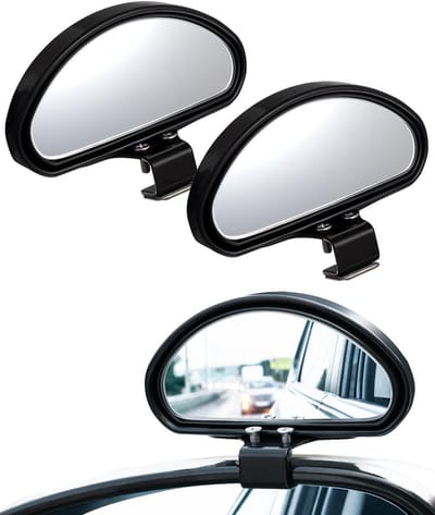 Dodehoekspiegel - 1 paar - Achteruitkijkspiegel - Buitenspiegels - Blindehoek spiegel - Reflector - Groothoekspiegel - Verstelbare - Auto Accessoires - Dodehoek spiegel voor een auto - Auto spiegel- Voor Auto SUV en Truc - 11*8 cm - Zwart