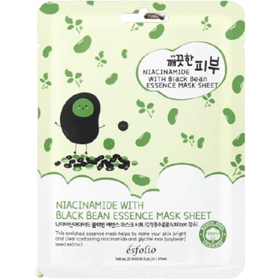 [Deal] esfolio - Pure Skin Essence Mask Sheet - 25ml - Niacinamide Black Bean