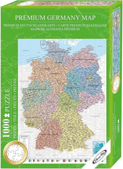 Duitsland Puzzel 1000 Stukjes - Gedetailleerde Kaart van Duitsland - 68 x 48 cm