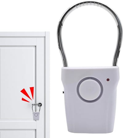 Deursensor Alarm - Draagbaar Beveiligingsapparaat - Extra Beveiliging - 120 dB Sirene - 15 x 7.2 x 2.7 cm - Wit