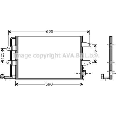 Condensator, airconditioning AVA COOLING VNA5252