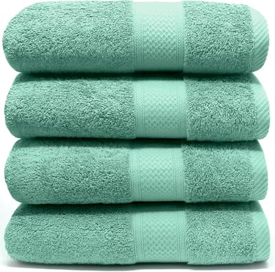 Badhanddoeken Set - Handdoeken - Dagelijks Gebruik - 100% Katoen 550 g/m² - 4x 50x90 cm - Aqua